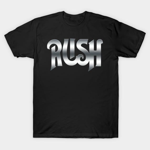 Rush - Metallic Logo T-Shirt by RetroZest